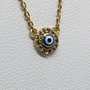 Mini Evil Eye Necklace by Fronay Co